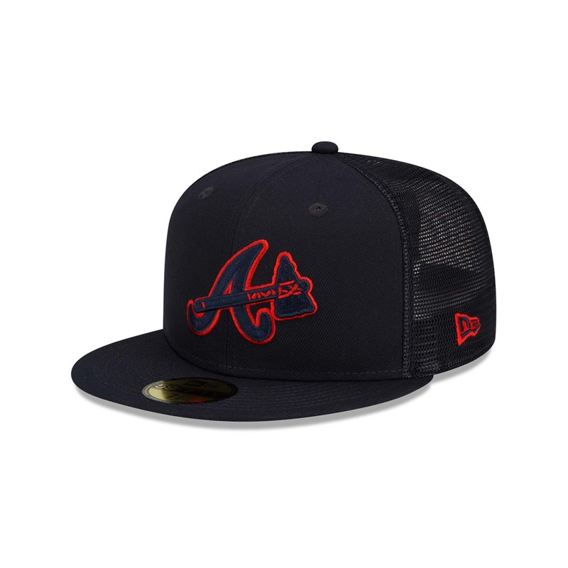 New Era Lippikset Tukkukauppa - Atlanta Braves On Field Fathers Day 59FIFTY  Lippis Laivastonsininen