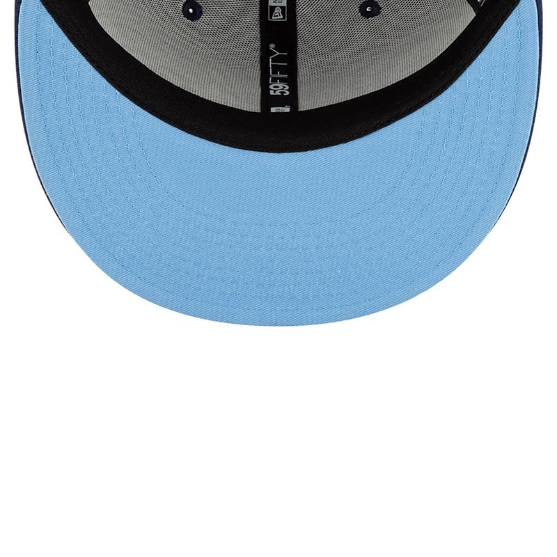 NEW ERA Texas Rangers Side Patch Bloom Blue 59FIFTY Fitted Cap